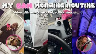 6am morning routine as a high school sophomore ; drive with me, grwm, ootd, school vlog, etc. ♡