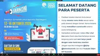 [LIVE STREAMING] Pelatihan Jurnalistik Untuk ASN (Membuat Foto Jurnalistik)