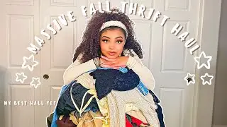 MY BEST THRIFT HAUL 🍂 Thrifting my Pinterest + Fall Trends 🍂 Goodwill finds