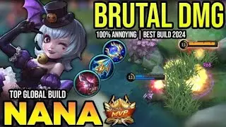 You Can't Kill Me !! Nana Unkillable Build 100% Annoying!! - Build Top 1 Global Nana ~ MLBB
