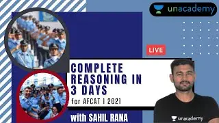 Complete Reasoning in 3 Days for AFCAT 1 2021- Part 1 | Target AFCAT 1 2021 | Sahil Rana