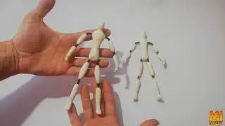 Cómo hacer un Esqueleto Articulado para Figuras de Acción (Porcelana Fría y Multi-alambre) evolución