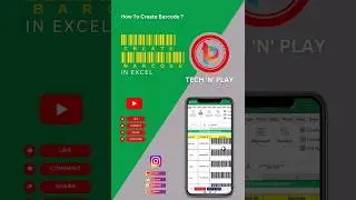 Create BARCODE In Excel 😎 #shorts #exceltricks #msexcel #exceltips #barcode #excel  🔥