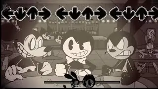 Friday Night Funkin' Saturday Fatality(Mickey Mouse vs Bendy vs Oswald) (FNF MOD)