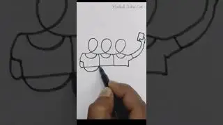 how to draw a selfie 🤳 girls easily ॥ #art #drawing #shorts