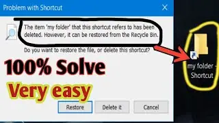 This item 'my folder' that this shortcut defers to has been deleted.
