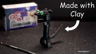 Making The Toothless Dancing Meme using Polymer Clay #clayart #toothlessthedragon #polymerclay