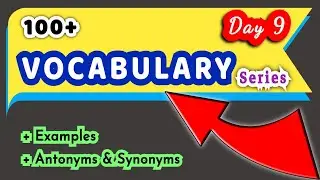Important VOCABULARY for All Competitive Exams, Day-9