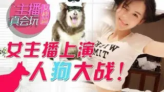 主播真会玩女神篇16：女主播上演人狗大战