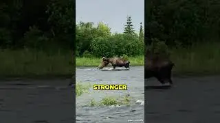 Bear vs Moose ... Epic battle. .