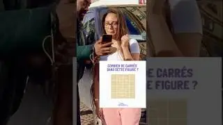 Combien il y a t’il de carré dans. Être figure ? #reels #quizz #shorts #viralvideo