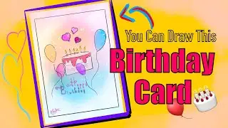 For when you forget a birthday - How to draw a birthday card on PROCREATE 🎂🎈🎈#procreatewithanika