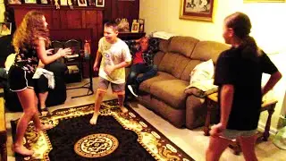 Sister Wrestling - Wrestling with Caleb (One Minute)