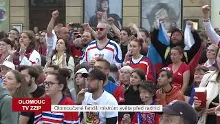 Olomoučané fandili mistrům světa před radnicí