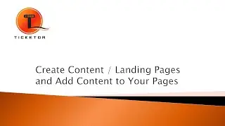 Adding Pages to Your Site and Top Navigation / Create Content & Landing Pages / Add Content to Pages