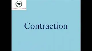 How to say Contraction | How to pronounce Contraction | Undergrad Academy