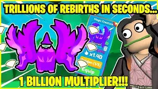 How to get *TRILLIONS OF REBIRTHS* in SECONDS... with this SECRET PET in Rebirth CHAMPIONS X..Roblox