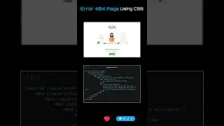 Animated error 404 page using 