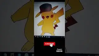 Pikachu Cartoon Design using python turtle 🐢 graphics || 