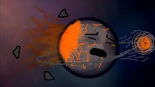 ￼All phases of the Earth. The aftermath of the Theia crash. 