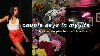 a couple days in my life (grwm to take some pics, self care, and hair care) | realistic vlog 2022