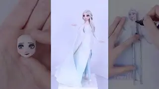 Making Frozen Elsa Figure in Clay