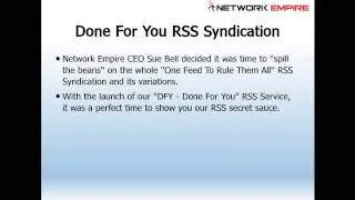 Free SEO Webinar - One RSS Feed To Rule Them All