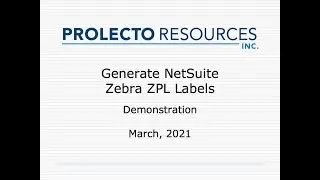 NetSuite Driven Zebra ZPL Barcode Output
