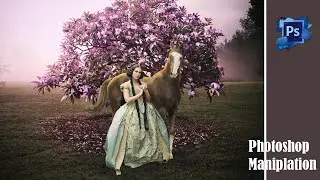 Photoshop manipulation | step by step photoshop tutorial for beginners|Lady with horse.