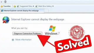 Internet Connection Problem Solved in Windows 7 | Internet Explorer Does Not Display The Webpage