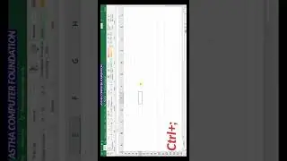 How to Insert Current Date and Time in Excel.@Astha Computer Foundation