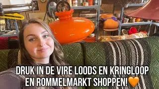 DRUK IN DE VIRE LOODS EN KRINGLOOP EN ROMMELMARKT SHOPPEN!🧡