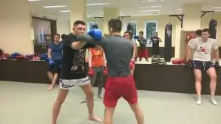 Два прямых,боковой,клинч,колено. Сергей Нестеров