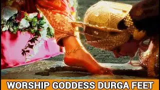 Goddess Durga Feet Worship by demons