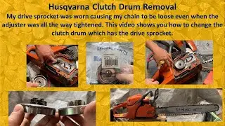 Replace Chainsaw Clutch Drum Drive Sprocket. Husqvarna Rancher DIY How to Remove without fancy tools
