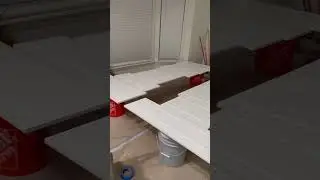 Freshly painted cabinet doors | Sherwin Williams Gallery Series | Graco Sprayer #painting #kitchen