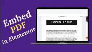 How to Embed PDF in WordPress Using Elementor Free Plugin | No Code Needed
