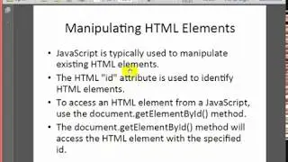Manipulating HTML Elements Javascript