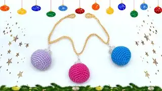 😍 GUIRNALDA DE ESFERAS NAVIDEÑAS AMIGURUMI /CALENDARIO DE ADVIENTO DIA #20 / TUTORIAL PASO A PASO 😍