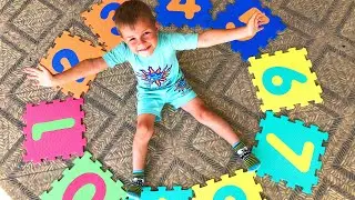 Learn to count in English from 1 to 10 | Playing hide and seek with numbers
