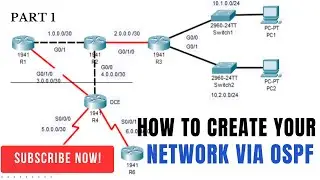How to configure OSPF PROTOCOL in Packet Tracer | CCNA | Exercise 1