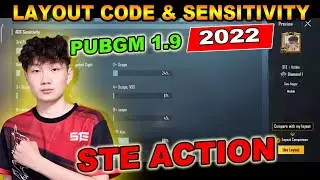 (New🔥1.9 Update) STE ACTION Sensitivity & Control Code | Fastest 5 Finger PUBG Mobile