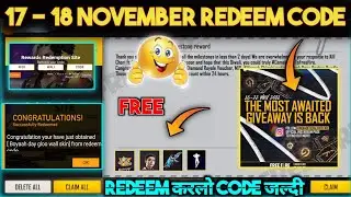 FREE FIRE REDEEM CODE TODAY 19 NOVEMBER | FF REWARDS REDEEM CODE TODAY | FF REDEEM CODE TODAY