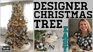 How to decorate a Designer Christmas Tree | Ribbon on Christmas Tree | EASY!!