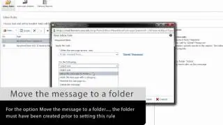 Outlook Web App: How to create an inbox Rule