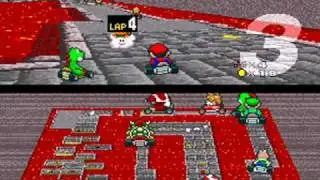 Super Mario Kart Playthrough - Star Cup: Bowser Castle 3