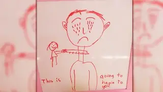 Disturbing Children's Drawings with Backstories