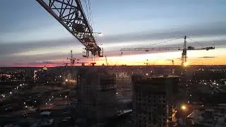 г.Саранск. Башенный кран КБМ-401ПА. Гостиничный комплекс "Тавла". /апрель 2017 г./
