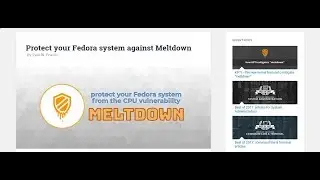 Protect Your Fedora System Against Meltdown Bug (New Updates Are Listed - Read The 'Basic info')