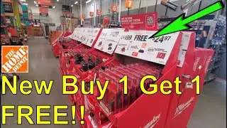 NEW 🔥  Milwaukee Buy 1 Get 1 FREE Shopping @ Home Depot